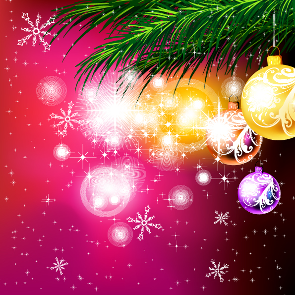 free vector Christmas ornaments beautiful background vector